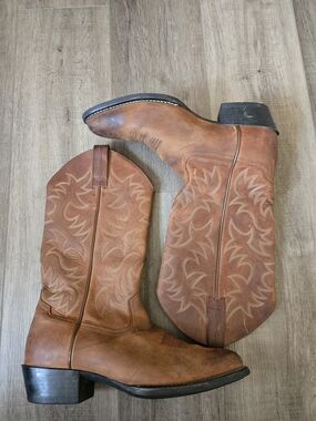 Boot Mens Ariat Heritage R Toe Cognac- Sz 10